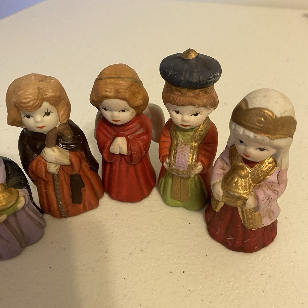Vintage Children's Boy Girl Christmas Pageant Nativity Set Five Piece Set - Picture 6 of 6
